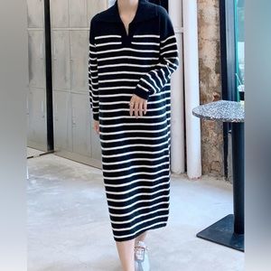 Striped Women Sweater Dress